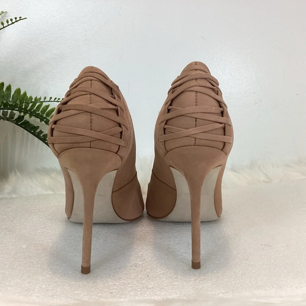 Steve Madden Nude Suede Pointed-Toe Stiletto Pumps